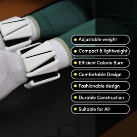 Boxx 2 in 1 Ankle Weights and Wrist Weights – Adjustable Ankle and Wrist Weights for Women – Comfortable Skin-Friendly Hand and Leg Weights for Calorie Burning, Pilates, Boxing