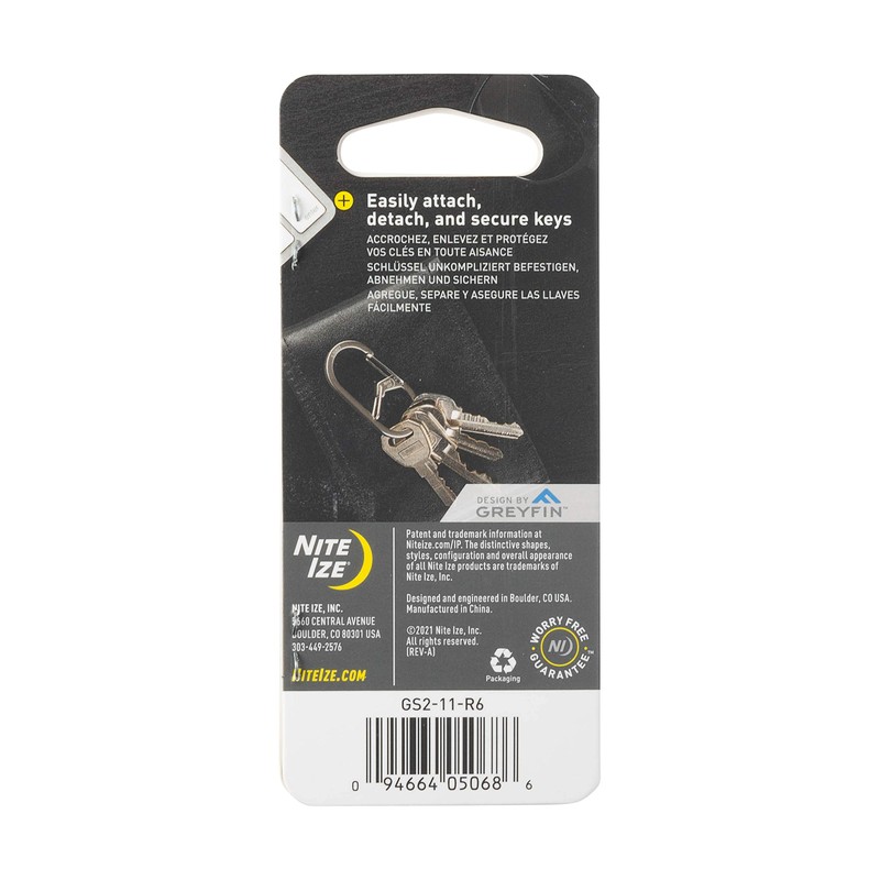 Nite Ize GS2-11-R6 G-Series Dual Chamber Carabiner, Stainless Steel