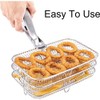Dual Air Fryer Rack Compatible with Ninja Fryer Stand Multi