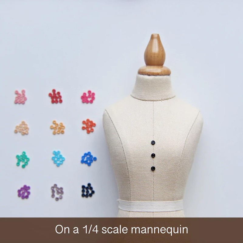 3mm/0.12" Tiny Round Plastic Buttons, Mini Buttons, The Smallest Button,