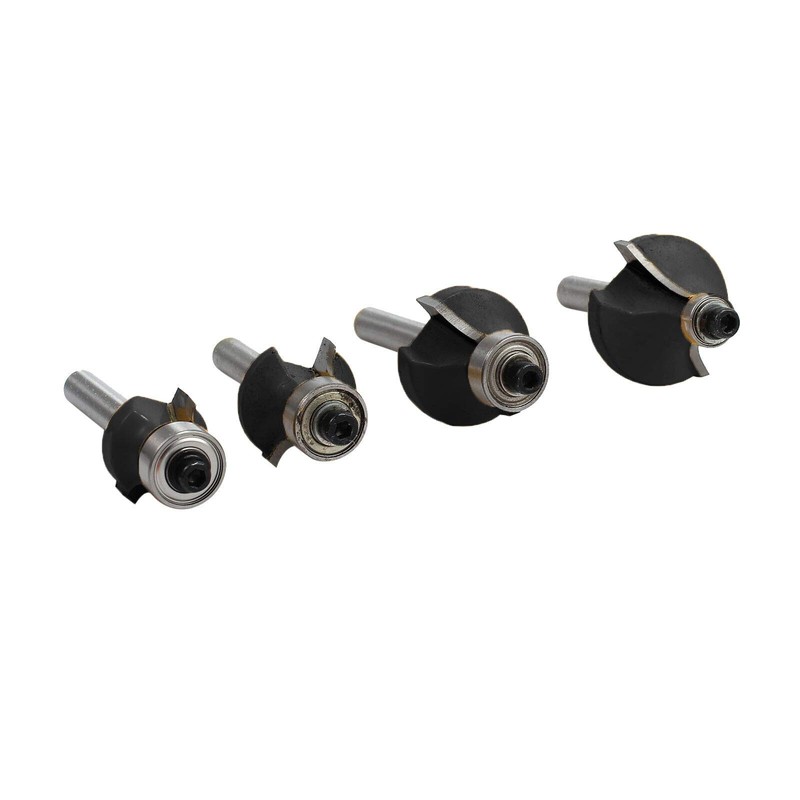 LUMBER JACK 4 Piece Round Over Router Bits 1/4 Shank,