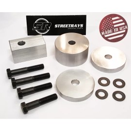 StreetRays [Originals] [SR] Billet Seat Spacers + Bolts FRONT Seat Recline FOR 07-18 Jeep JK JKU Silver