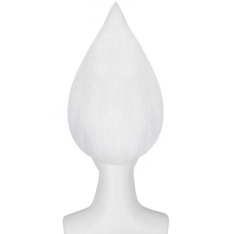 JoneTing Pure White Wig for Men White Straight Cosplay Wigs