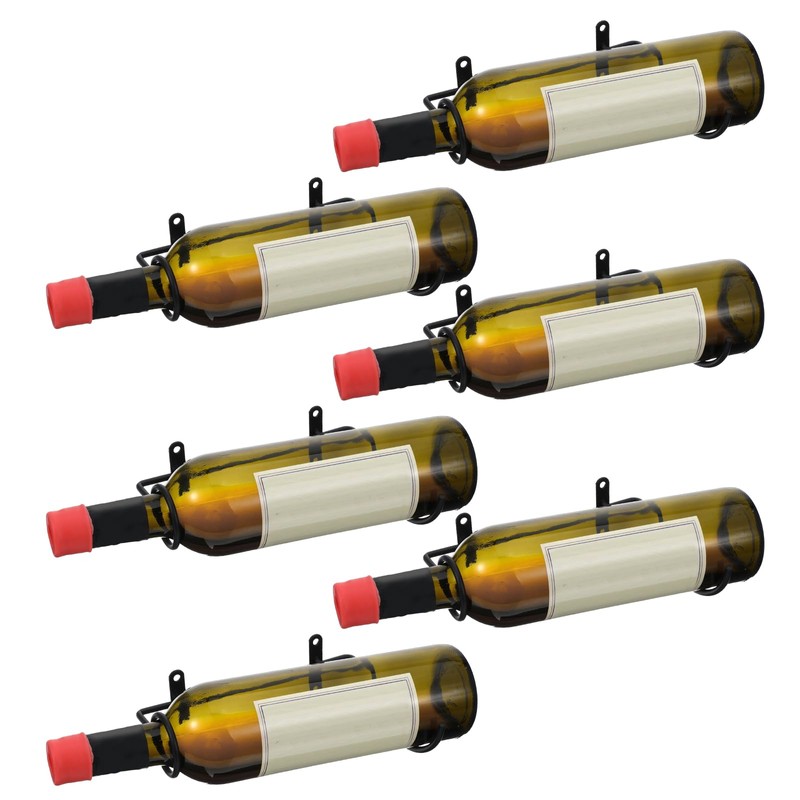 Ubamdom 6 Pcs Wall Mounted Wine Rack Holders - Metal