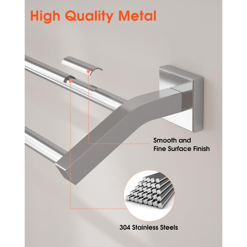 Alise Bath Double Towel Bars Towel Racks for Bathroom,Wall Mount