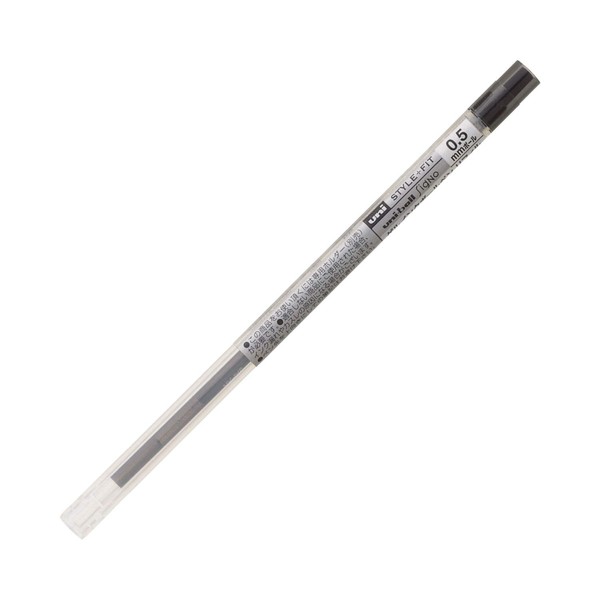 Mitsubishi Pencil Style Fit UMR10905.24 Ballpoint Pen Refill, 0.5, Black