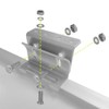 Newpowa Solar Panel Mounting Curved Z Bracket with Nuts and