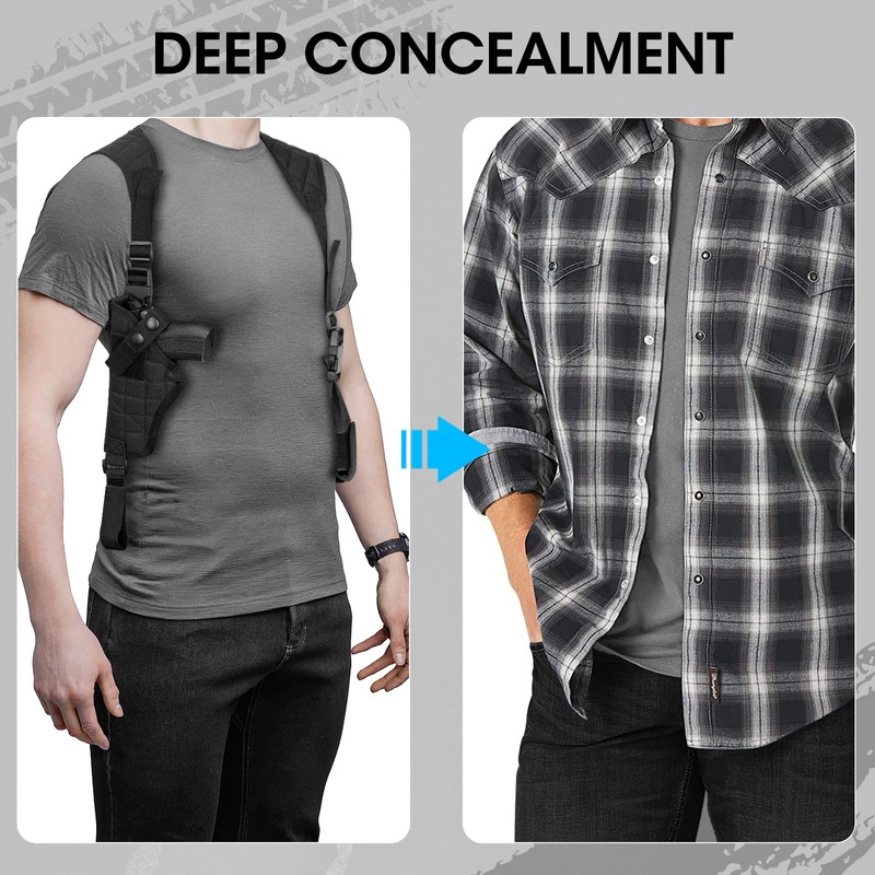 ZZY Shoulder Holster, Adjustable Vertical Gun Holster, Shoulder Holster for