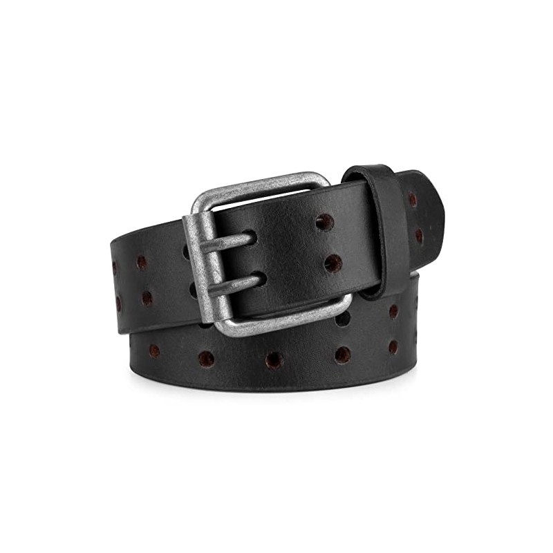 F&L CLASSIC Leather Work Belt, Heavy Duty Double Prong Genuine