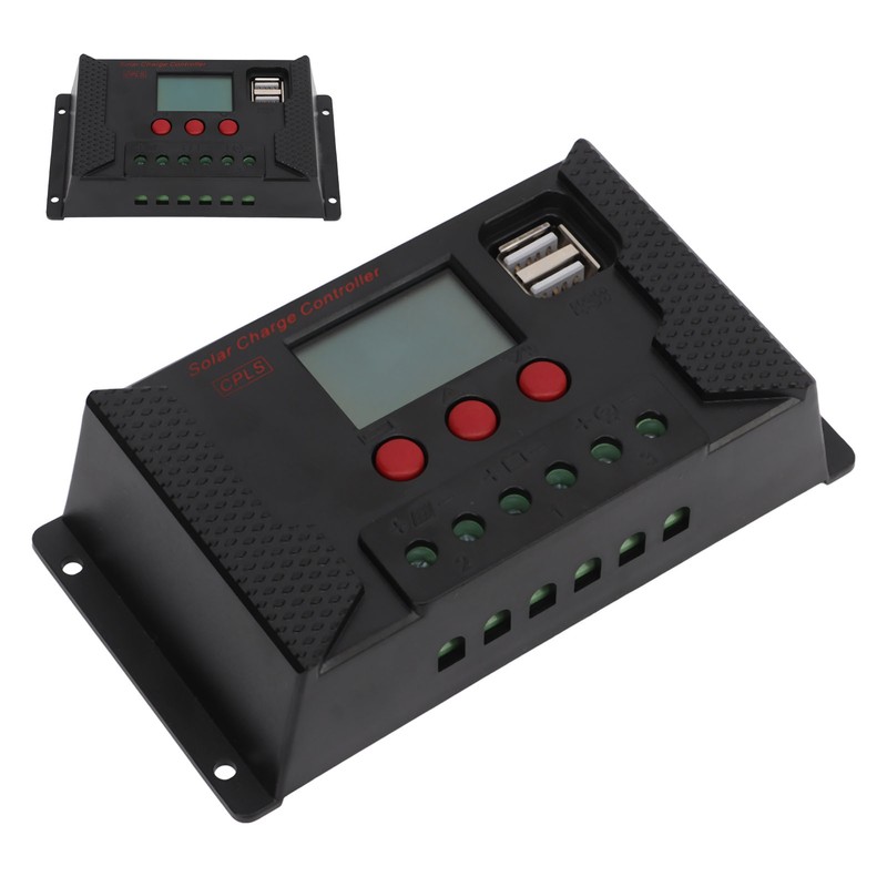 LCD PWM Solar Charge Controller 12V 24V Automatic Recognition Solar