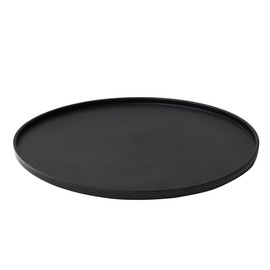 ideaco WAMONO 24 kuro Plate, Flat Plate, Diameter 9.4 x Height 0.4 inches (24 x 1.1 cm)
