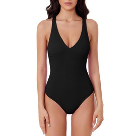 BCA By Rebecca Virtue Women's Standard Madilynn Texture One Piece Swimsuit, Black
