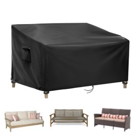 Bossvel Garden Bench Cover, Garden Sofa Cover, Waterproof, 3-Seater Sofa Bench Cover, Lounge Sofa Tarpaulin, Outdoor Sofa Cover, Windproof (138 x 84 x 81 cm)