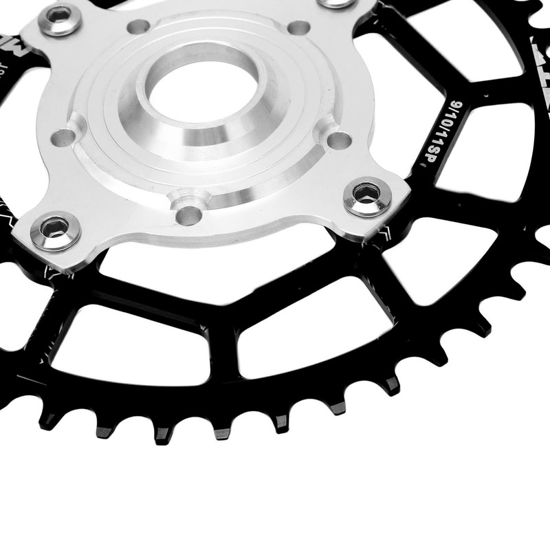 Aluminum Alloy 46T 104 BCD Chainring and Adapter Replacement for