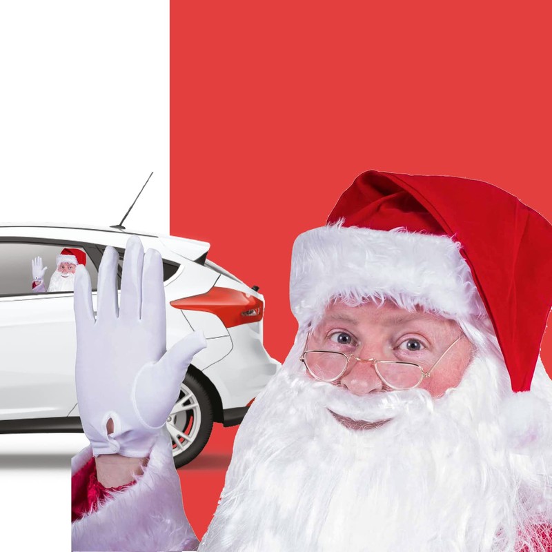Thumbs Up rw Santlhd – Ride With Santa – Window