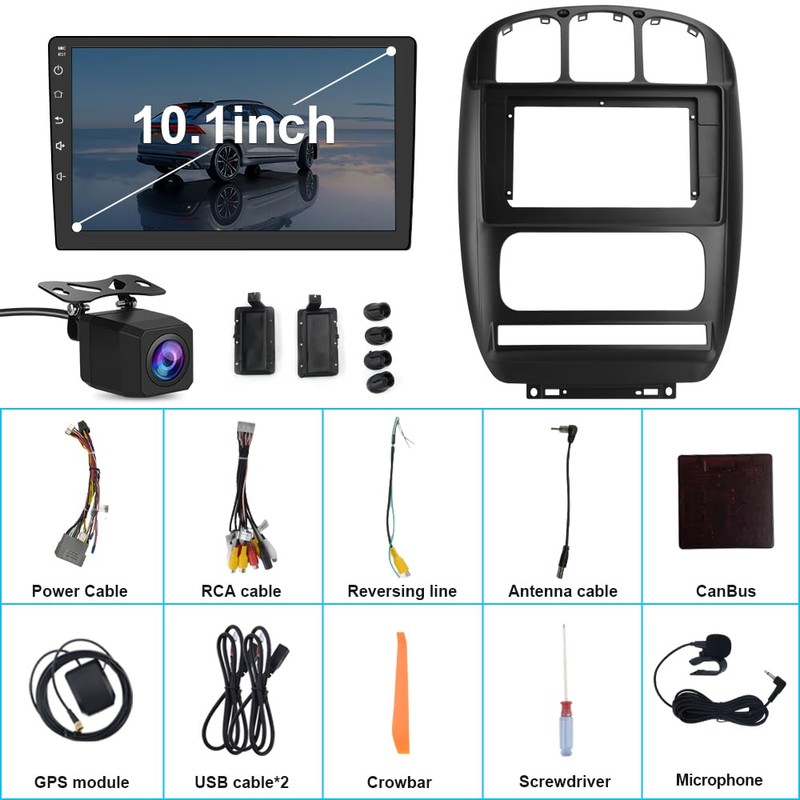 2GB+64GB Car Radio Stereo for Dodge Caravan Chrysler Town&Country 2001-2007