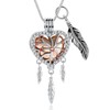 memorial jewelry Dream Catcher Urn Necklace Heart Cremation Jewelry for
