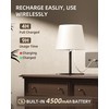 EZVALO Outdoor Cordless Table Lamp, IP65 Waterproof 4500mAh Rechargeble Shower