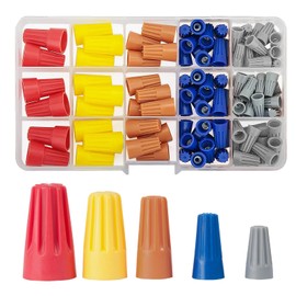 102 Pcs Electrical Wire Connectors,Screw Terminals Caps, Twist Nuts Caps, Spring Insert Wire Nuts Connectors, Cable Connectors, Electrical Cap Kit for Wiring Colorful Twist Nuts for Quick Connection
