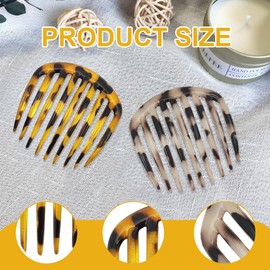 Hair Comb for Plugging, 5 Pieces Hair Comb French Side Combs Twist Comb Hair Clips with 9 Teeth Non-Slip Comb Clips French Twist Hair Accessories Hair Styling Accessories for Women and Girls