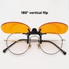 Fafeicy 180 Degree Vertical Flip Portable Orange Glasses Clip Lens