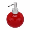 EatingBiting Red Easy-to-Clean Ceramic Hand Soap Dispenser Bathroom Countertop Decorative