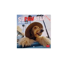 Legami - 2026 Wall Calendar, Supawstar, Small Wall Calendar, 12 Months and Year Planner in 6 Languages, Space for Notes, Zodiac Signs, International Holidays, 18 x 18 cm