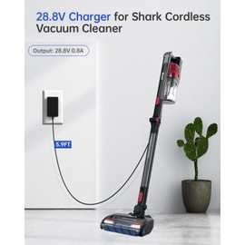 Naubluvo 28.8V Charger for Shark IZ462H IZ662H IZ682H IZ440H IZ441HBRN IZ482H IZ483H Vertex Ultra Lightweight Cordless Stick Vacuum, 5.9FT Adapter Power Cord Replacement for Shark DK33-288080H-U