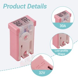 30A 32V Mini Slotted Automotive MCASE Shaped Cartridge Fuse Kit, 10PCS Micro Cartridge Fuses