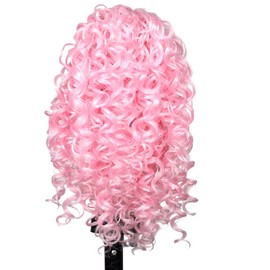 Xiaofeng Spring Curly Ponytail Hairpiece Drawstring Synthetic Ponytail Extension for Women and Girls Daily Use (Light Pink, 12 Inches)