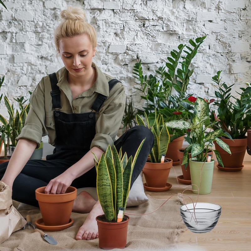 FANGCCC 12 Stück Automatisches Bewässerungssystem für Pflanzen, Selbstbewässerung Tonkegel für