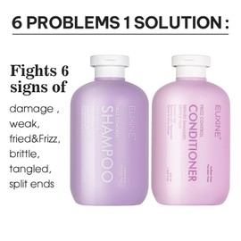 EUXINE Soothing Anti Frizz Shampoo and Conditioner Sets For Dry Damaged Hair,Unisex Infused with Rosemary Oil, Peppermint,Citrus Extract