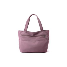 CORIOS Women Nylon Handbag Waterproof Shoulder Bag Multi Pockets Top Handle Bag Casual Lightweight Tote Bag Shopping Travel Work Party School Underarm Bag Purple