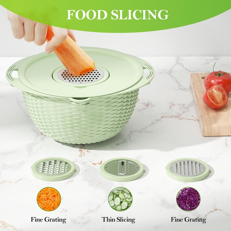 4-1 Colander with Bowl Set - Strainers for Kitchen, Food