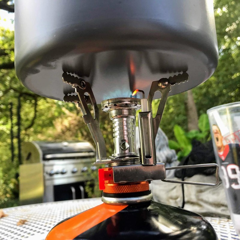Camping Cookware Set with Camping Stove Folding Spork Cooking Pots