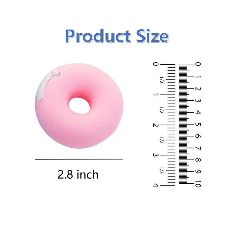 Candy Color Tape Dispenser, Small Cute Donut-Shaped Tape Organizer Desk