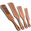 Spurtle Set, Natural Acacia Wooden Kitchen Utensils Set of 4,