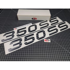 350 400 454 SS Decals (2pk) Truck Bedside Stickers Fits 1990-1993 Chevy Silverado 1500 2500 (Matte Blackout, 350 SS)