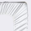 YASMENG Fitted Sheet 200 x 200 cm Satin White Plain