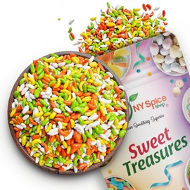 NY Spice Shop Sugar Coated Fennel Candy - 3 Pound Fresh Sugar Coated Fennel Seeds - Sweet Saunf Candy for Mouth Freshening - Fennel Mouth Freshener - Sugar Coated Candy After Meal Digestive Treat