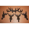 Southern Metal Wall Mounted Deer Head Antler Coat Hat Rack