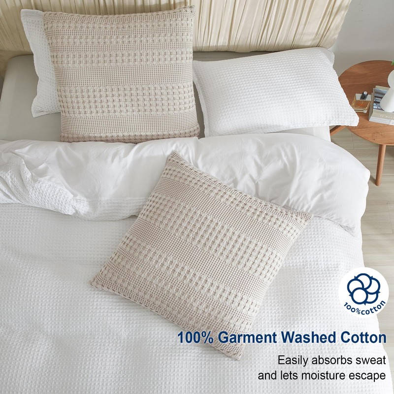 PHF Waffle Weave Euro Sham Cover 26" x 26" Throw