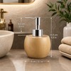 Bamboo Soap Dispenser, Round Bamboo Hand Pump Dispenser for Bathroom