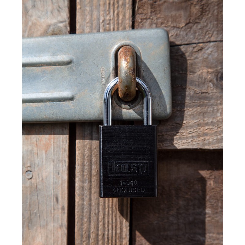 Kasp K14040BLAD Aluminium Padlock, 40 mm, Black