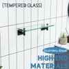 KOKOSIRI Bathroom Shelves Glass Floating Shelf 16-Inch for Bedroom Living