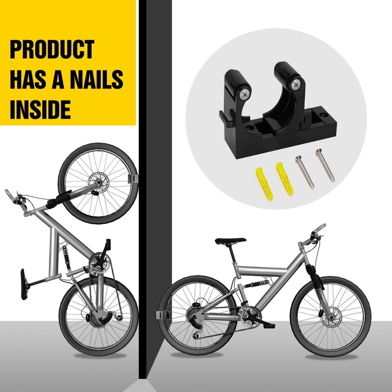2 Pcs Bike Wall Mount Storage for home, Adjustable Bicycle