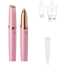 Depiladora Facial Mujer Flawless Con Luz Led Sin Dolor Rosa