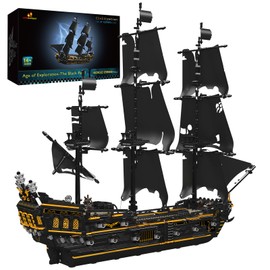 JMBricklayer Pirate Ship Model Building Sets, Black Pearl Mysterious Toys Kits, Collectible Blocks, Cool Toy, Gifts for Boys Teens Collectors (Upgraded Version, 3180 Pieces), (40102)