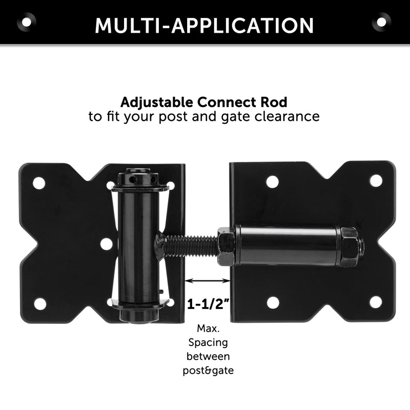 YONSIN 2pcs Self Closing Gate Hinges Heavy Duty Hardware for