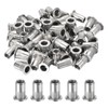 sourcing map 50Pcs Rivet Nuts Flat Head, #8-32 304 Stainless